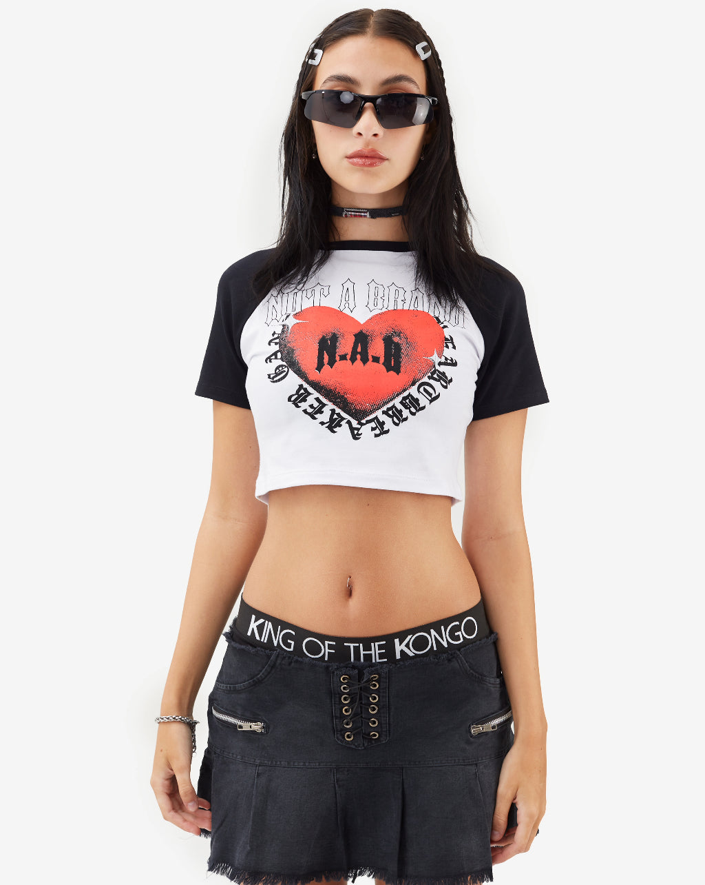 100% Cotton Round Neck HeartBreaker Crop Top T-Shirt- Gender Neutral