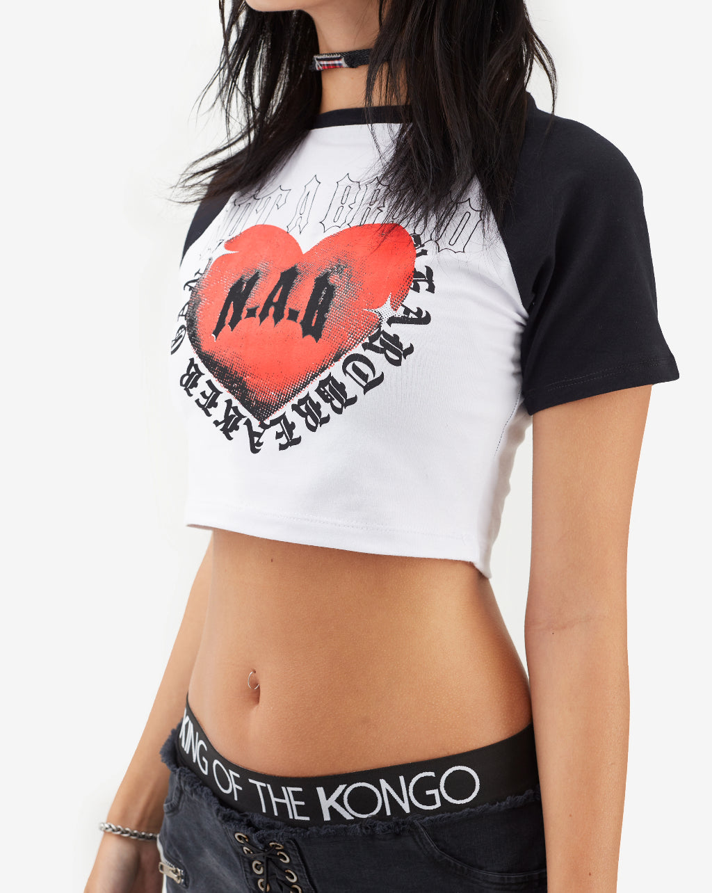 100% Cotton Round Neck HeartBreaker Crop Top T-Shirt- Gender Neutral