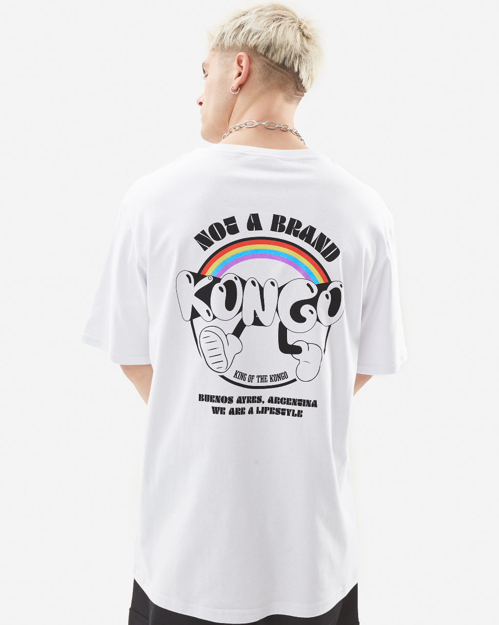 100% Cotton Round Neck Oversized Monster Rainbow T-Shirt- Gender Neutral