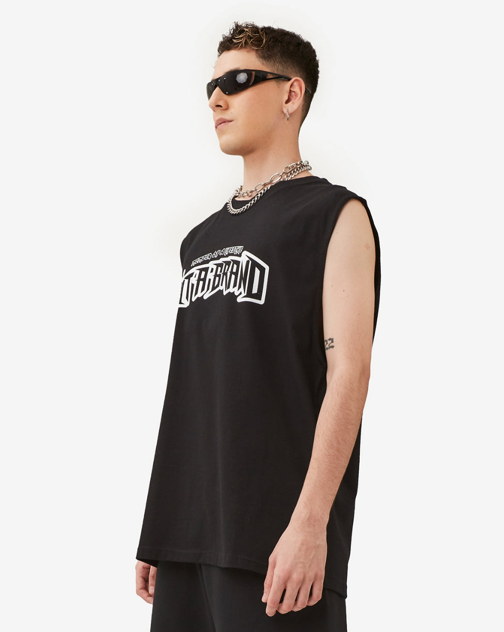Lightweight Cotton Loose Fit Sleevless Rock T-Shirt - gender neutral