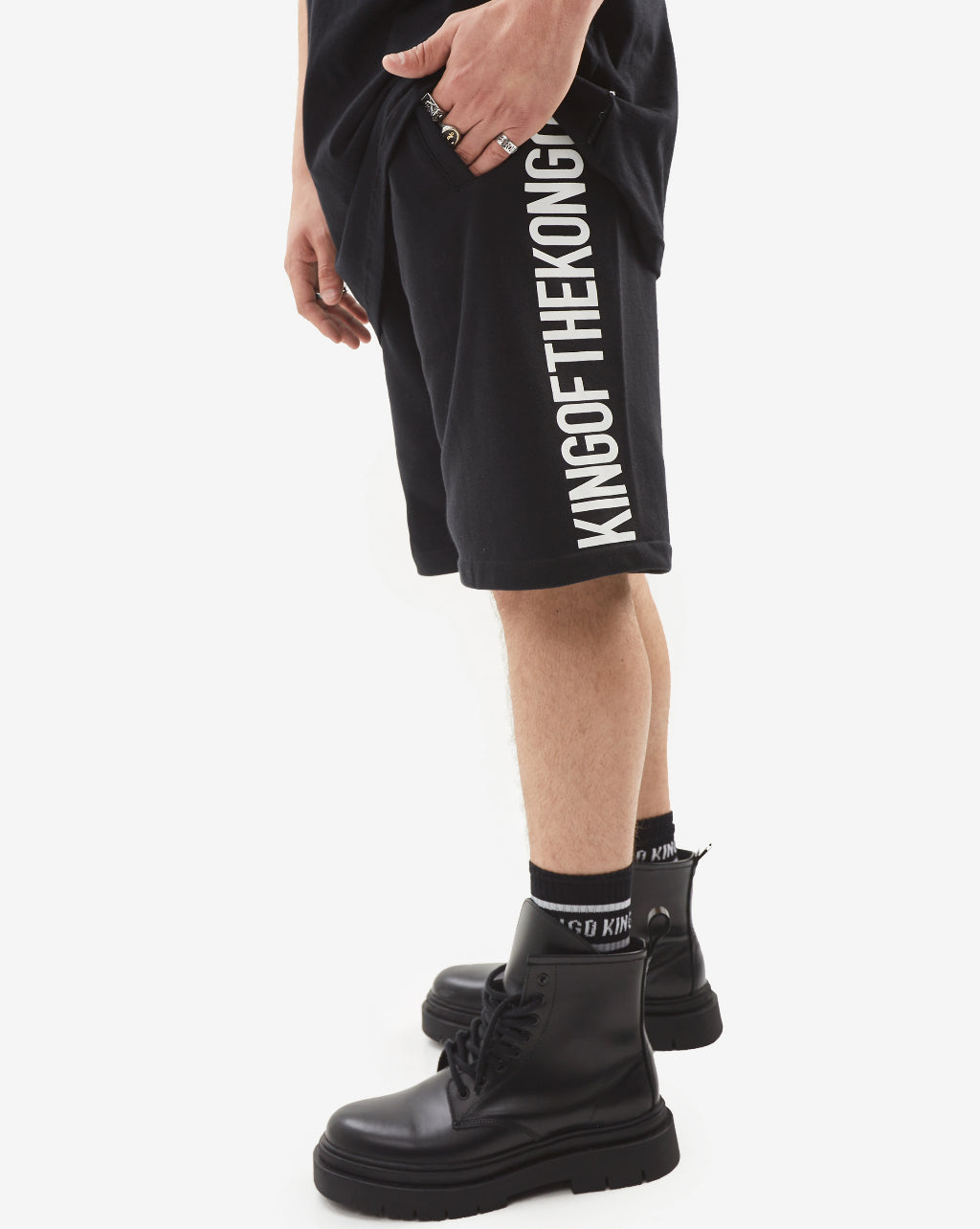 Light Cotton Classic Pockets Sweat Brand Black Shorts - gender neutral