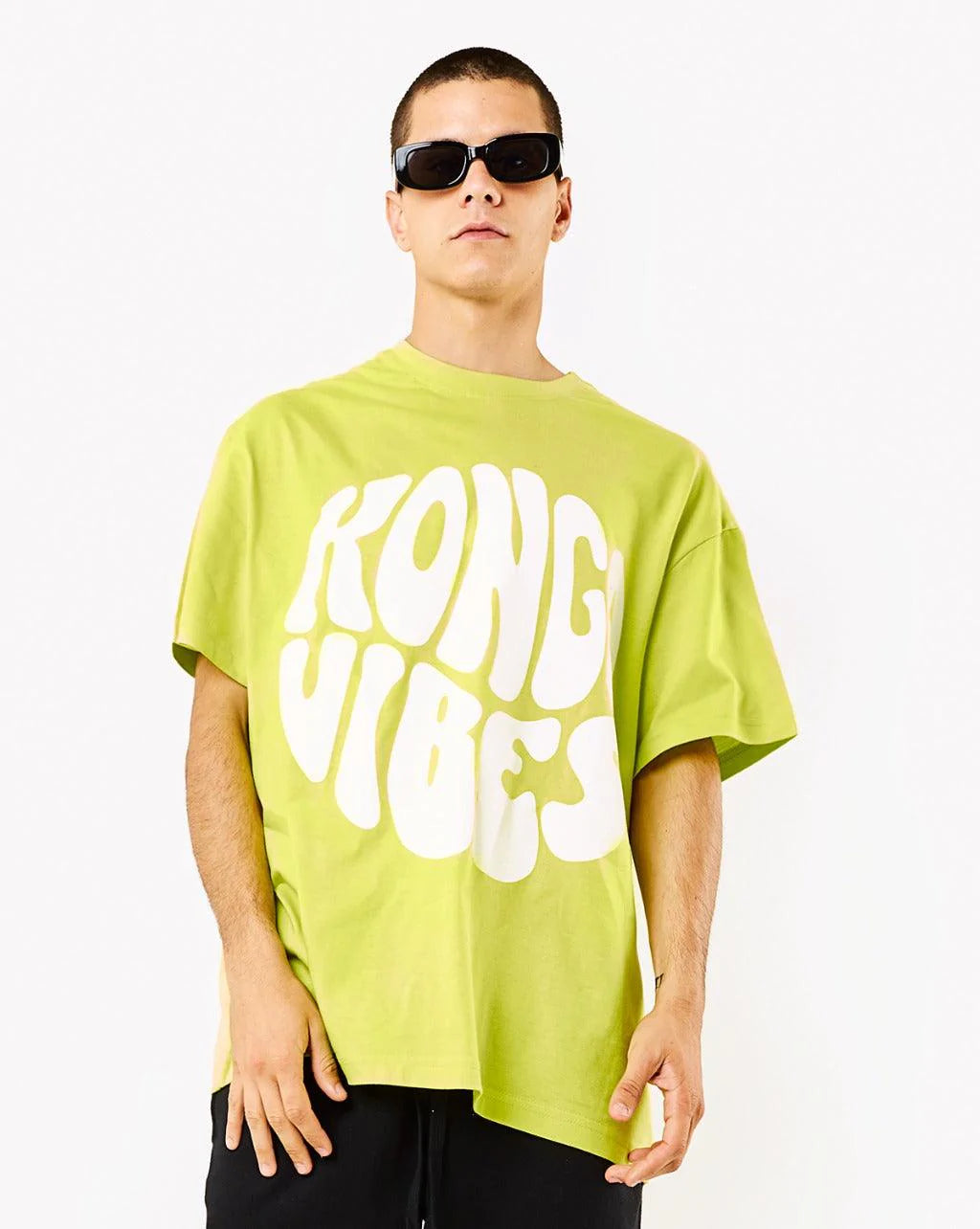 Oversize T-shirt Kongo Vibes Lime - KING OF THE KONGO