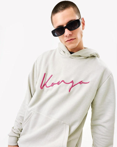 Hoodie Essential Pink and Grey - KING OF THE KONGO