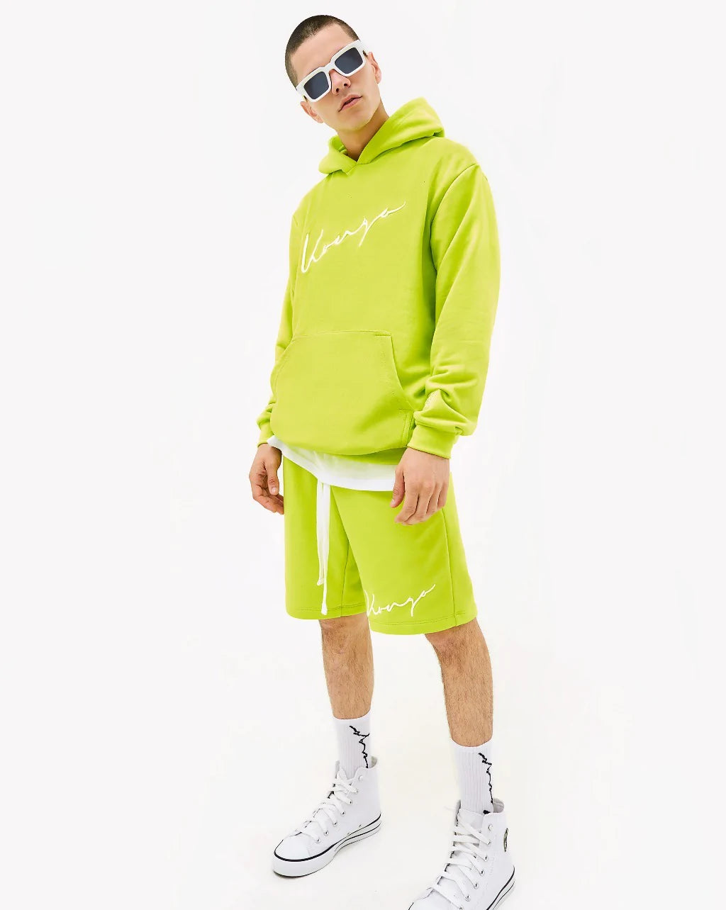 light Cotton Classic Pockets Sweat Essential lime Shorts - gender neutral