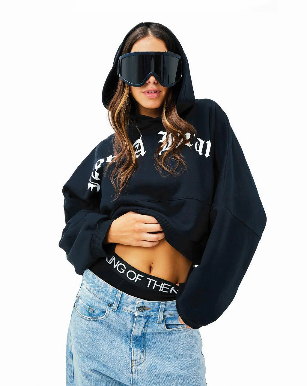 Hoodie crop top not a brand - KING OF THE KONGO