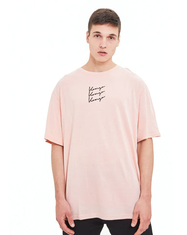 Thin cotton Oversized triple Essential pink T-Shirt- Gender Neutral